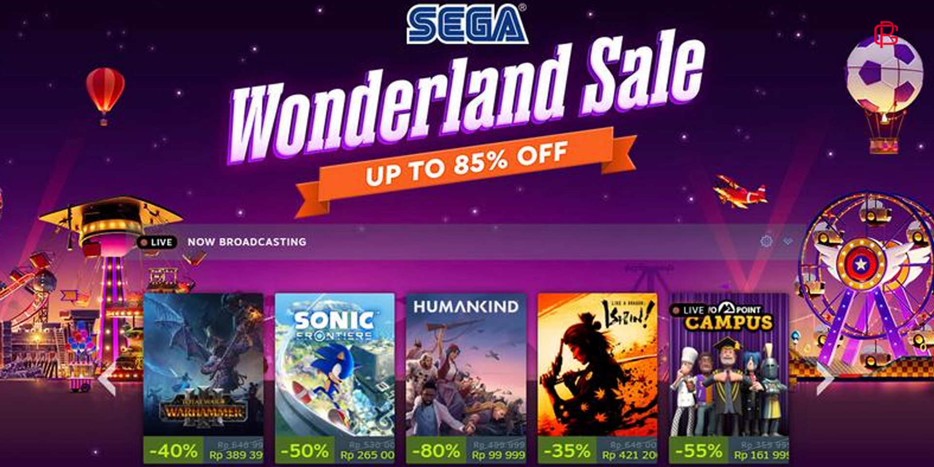 SEGA Wonderland Sale Berikan Diskon Up to 85 % di Steam