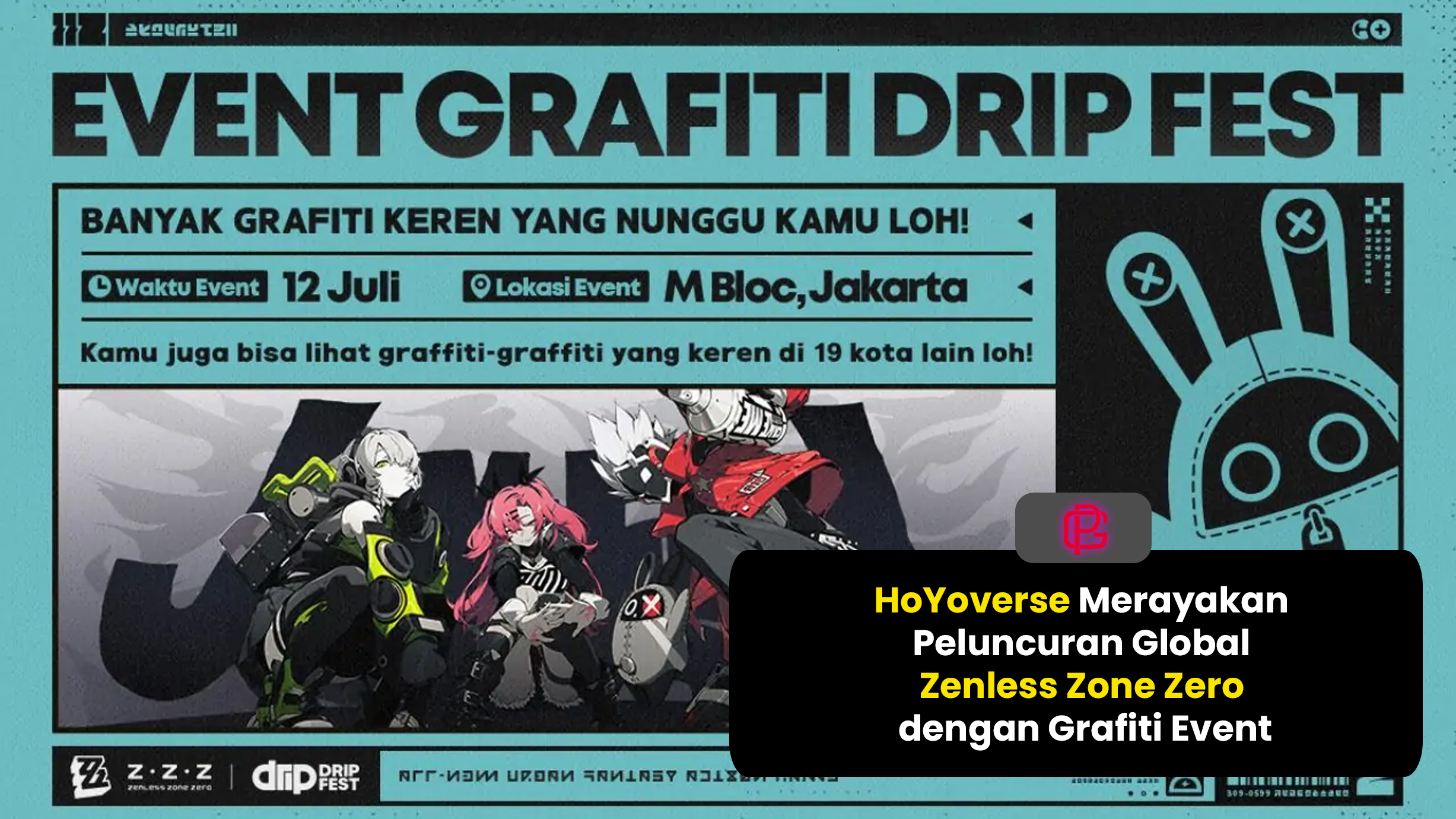 HoYoverse Merayakan Peluncuran Global Zenless Zone Zero dengan Grafiti Event