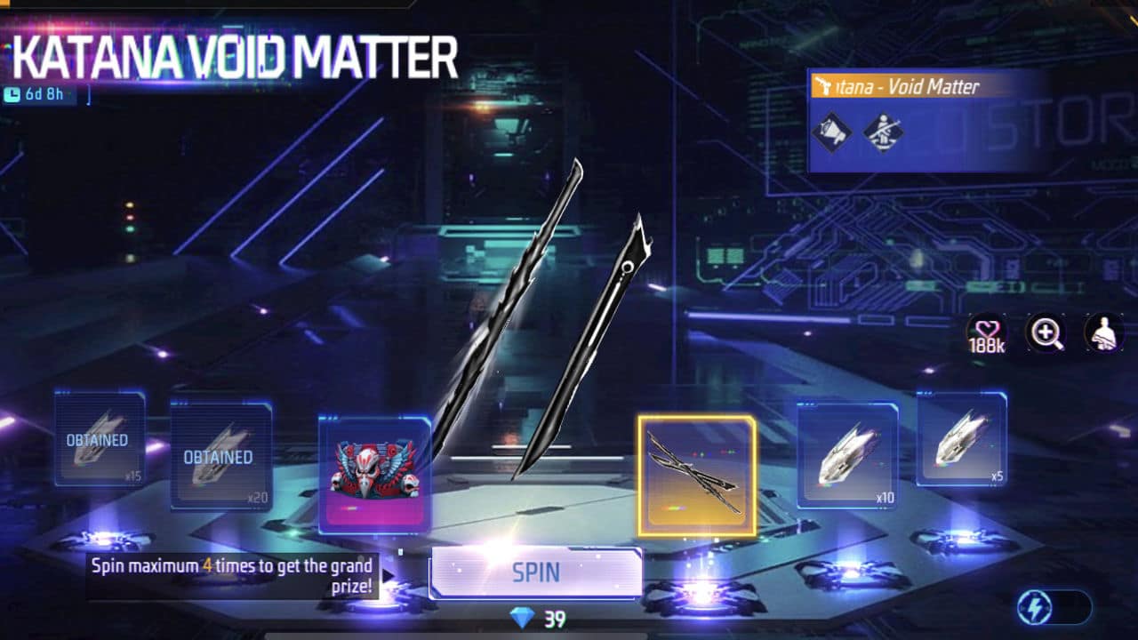 Cara Dapat Katana Void Free Fire: Tebasan Bertema Dark Matter!