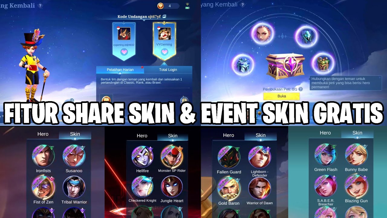 Fitur Berbagi Skin MLBB: Cara Pakai dan Keuntungan Lengkapnya